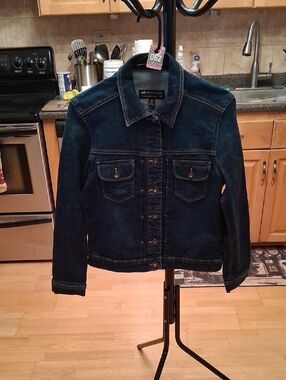 Lee Dark Indigo Denim Jacket with Button Front